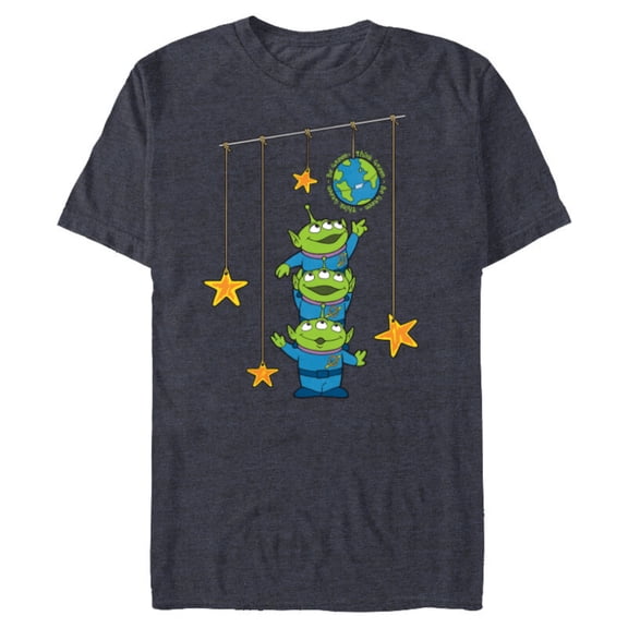 Disney and Pixar’s Toy Story Aliens Earth Day Think Green - Short Sleeve Blended T-Shirt for Adults - Customized-Navy Heather