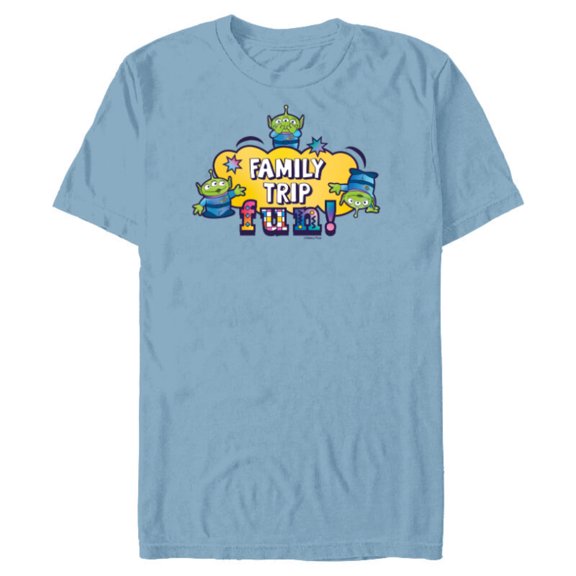 Disney and Pixar’s Toy Story Aliens Family Trip Fun Vacation - Short Sleeve Blended T-Shirt for Adults - Customized-Ocean Blue