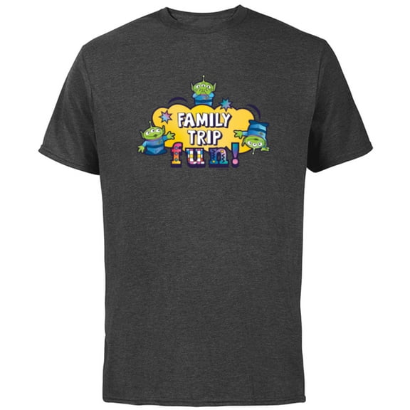 Disney and Pixar’s Toy Story Aliens Family Trip Fun Vacation - Short Sleeve Cotton T-Shirt for Adults - Customized-Charcoal