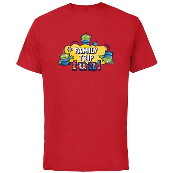 Disney and Pixar’s Toy Story Aliens Family Trip Fun Vacation - Short Sleeve Cotton T-Shirt for Adults - Customized-Red