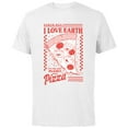 thumbnail image 1 of Disney and Pixar’s Toy Story Aliens I Love Earth Day Pizza - Short Sleeve Cotton T-Shirt for Adults - Customized-White, 1 of 5