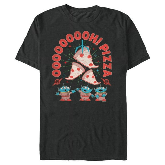Disney and Pixar’s Toy Story Aliens Oooooh! Pizza Distressed - Short Sleeve Blended T-Shirt for Adults - Customized-Dark Heather