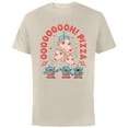 thumbnail image 1 of Disney and Pixar’s Toy Story Aliens Oooooh! Pizza Distressed - Short Sleeve Cotton T-Shirt for Adults - Customized-Natural, 1 of 5