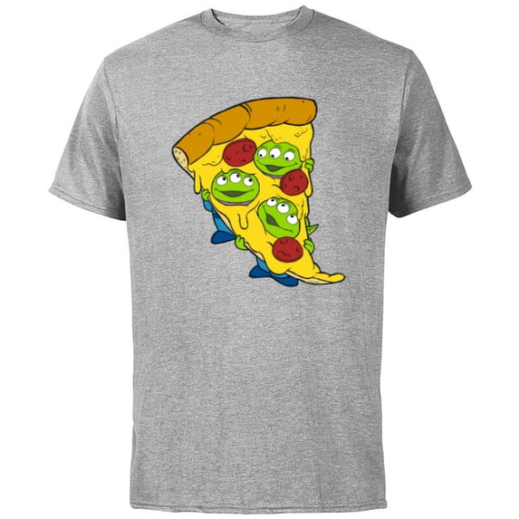 Disney and Pixar’s Toy Story Aliens Pepperoni Pizza - Short Sleeve Cotton T-Shirt for Adults - Customized-Athletic Heather