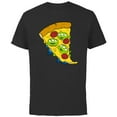 thumbnail image 1 of Disney and Pixar’s Toy Story Aliens Pepperoni Pizza - Short Sleeve Cotton T-Shirt for Adults - Customized-Black, 1 of 5