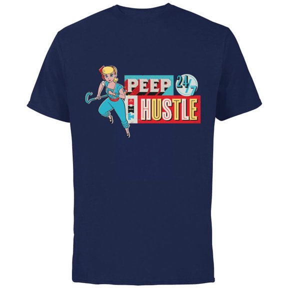 Disney and Pixar’s Toy Story Bo Peep 24/7 Hustle - Short Sleeve Cotton T-Shirt for Adults - Customized-Navy