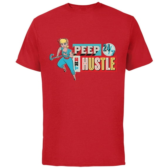 Disney and Pixar’s Toy Story Bo Peep 24/7 Hustle - Short Sleeve Cotton T-Shirt for Adults - Customized-Red