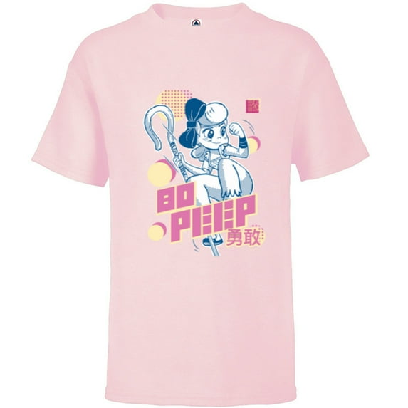 Disney and Pixar’s Toy Story Bo Peep Anime Japanese - Short Sleeve T-Shirt for Kids - Customized-Soft Pink