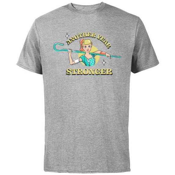 Disney and Pixar’s Toy Story Bo Peep Another Year Stronger - Short Sleeve Cotton T-Shirt for Adults - Customized-Athletic Heather