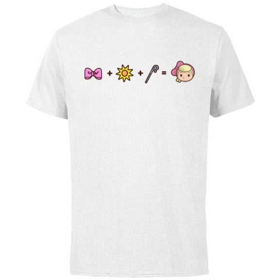 Disney and Pixar’s Toy Story Bo Peep Emoji Code Formula - Short Sleeve Cotton T-Shirt for Adults - Customized-White