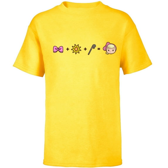 Disney and Pixar’s Toy Story Bo Peep Emoji Code Formula - Short Sleeve T-Shirt for Kids - Customized-Yellow