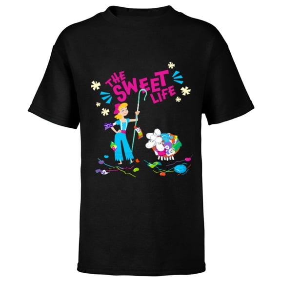 Disney and Pixar’s Toy Story Bo Peep The Sweet Life - Short Sleeve T-Shirt for Kids - Customized-Black