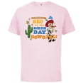 thumbnail image 1 of Disney and Pixar’s Toy Story Bro of the Birthday Cowgirl - Short Sleeve Cotton T-Shirt for Adults - Customized-Soft Pink, 1 of 5