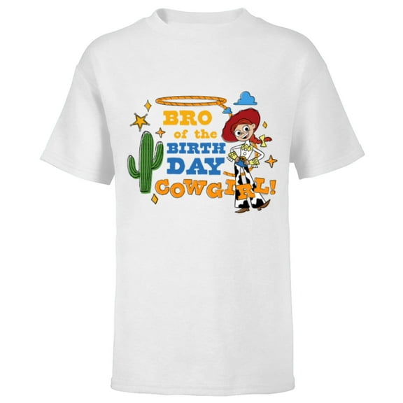 Disney and Pixar’s Toy Story Bro of the Birthday Cowgirl - Short Sleeve T-Shirt for Kids - Customized-White