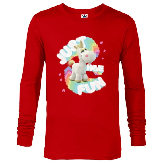 Disney and Pixar’s Toy Story Buttercup Unicorn Just Have Fun - Long Sleeve T-Shirt for Men - Customized-New Red