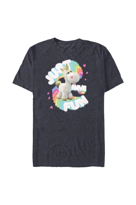 Disney and Pixar’s Toy Story Buttercup Unicorn Just Have Fun - Short Sleeve Blended T-Shirt for Adults - Customized-Navy Heather