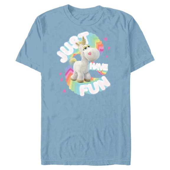 Disney and Pixar’s Toy Story Buttercup Unicorn Just Have Fun - Short Sleeve Blended T-Shirt for Adults - Customized-Ocean Blue