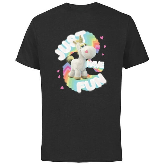 Disney and Pixar’s Toy Story Buttercup Unicorn Just Have Fun - Short Sleeve Cotton T-Shirt for Adults - Customized-Black