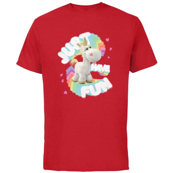 Disney and Pixar’s Toy Story Buttercup Unicorn Just Have Fun - Short Sleeve Cotton T-Shirt for Adults - Customized-Red