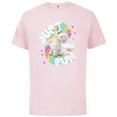 thumbnail image 1 of Disney and Pixar’s Toy Story Buttercup Unicorn Just Have Fun - Short Sleeve Cotton T-Shirt for Adults - Customized-Soft Pink, 1 of 5
