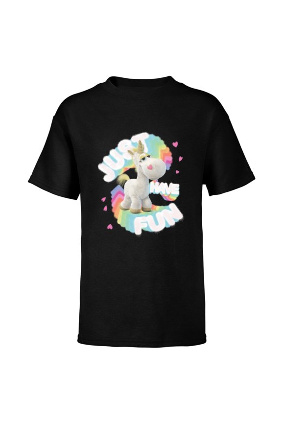 Disney and Pixar’s Toy Story Buttercup Unicorn Just Have Fun - Short Sleeve T-Shirt for Kids - Customized-Black