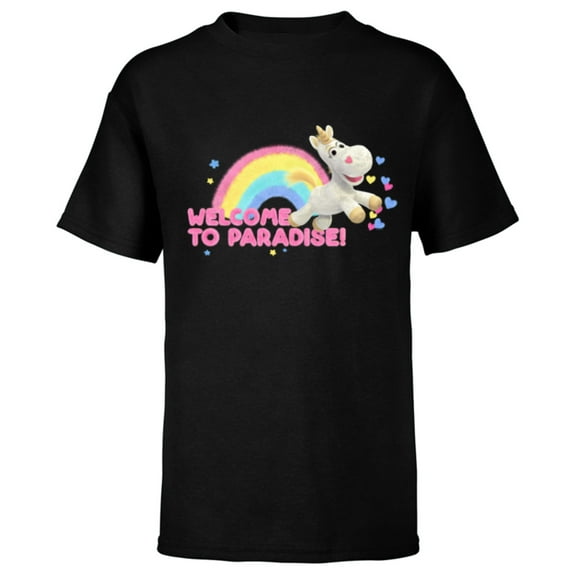 Disney and Pixar’s Toy Story Buttercup Unicorn Welcome - Short Sleeve T-Shirt for Kids - Customized-Black