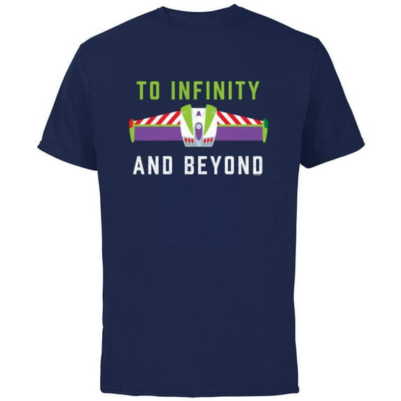Disney and Pixar’s Toy Story Buzz Graduation To Infinity - Short Sleeve Cotton T-Shirt for Adults - Customized-Navy