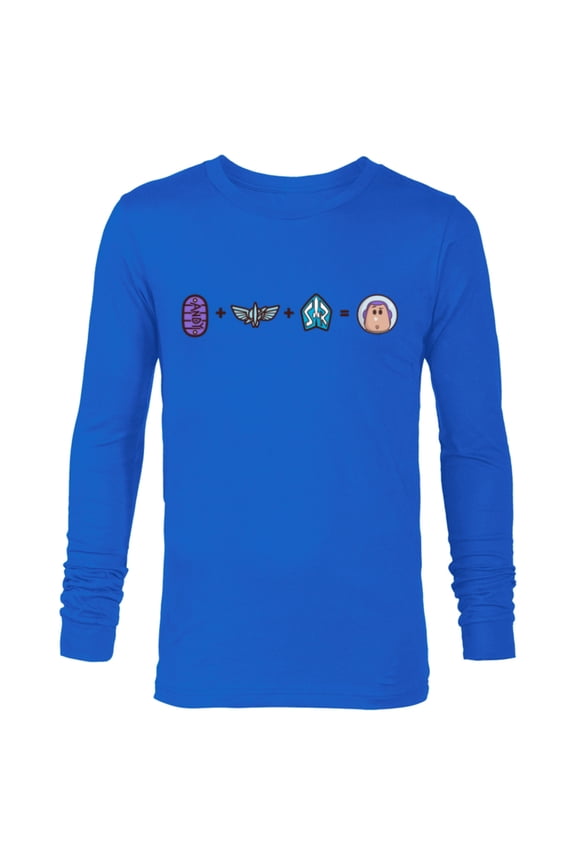 Disney and Pixar’s Toy Story Buzz Lightyear Emoji Code - Long Sleeve T-Shirt for Men - Customized-Navy
