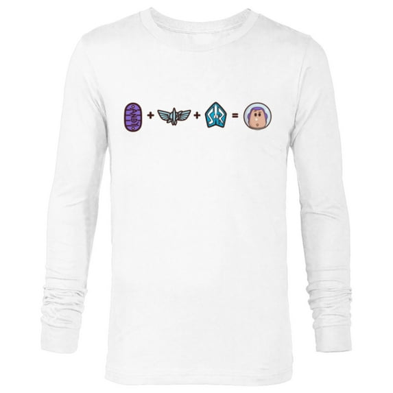 Disney and Pixar’s Toy Story Buzz Lightyear Emoji Code - Long Sleeve T-Shirt for Men - Customized-White