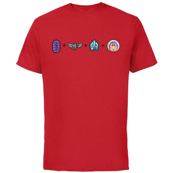 Disney and Pixar’s Toy Story Buzz Lightyear Emoji Code - Short Sleeve Cotton T-Shirt for Adults - Customized-Red