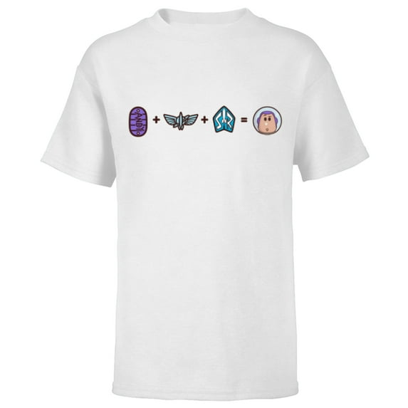 Disney and Pixar’s Toy Story Buzz Lightyear Emoji Code - Short Sleeve T-Shirt for Kids - Customized-White