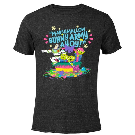 Disney and Pixar’s Toy Story Buzz Lightyear Funny Easter - Short Sleeve Blended T-Shirt for Adults - Customized-Black