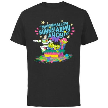 Disney and Pixar’s Toy Story Buzz Lightyear Funny Easter - Short Sleeve Cotton T-Shirt for Adults - Customized-Black