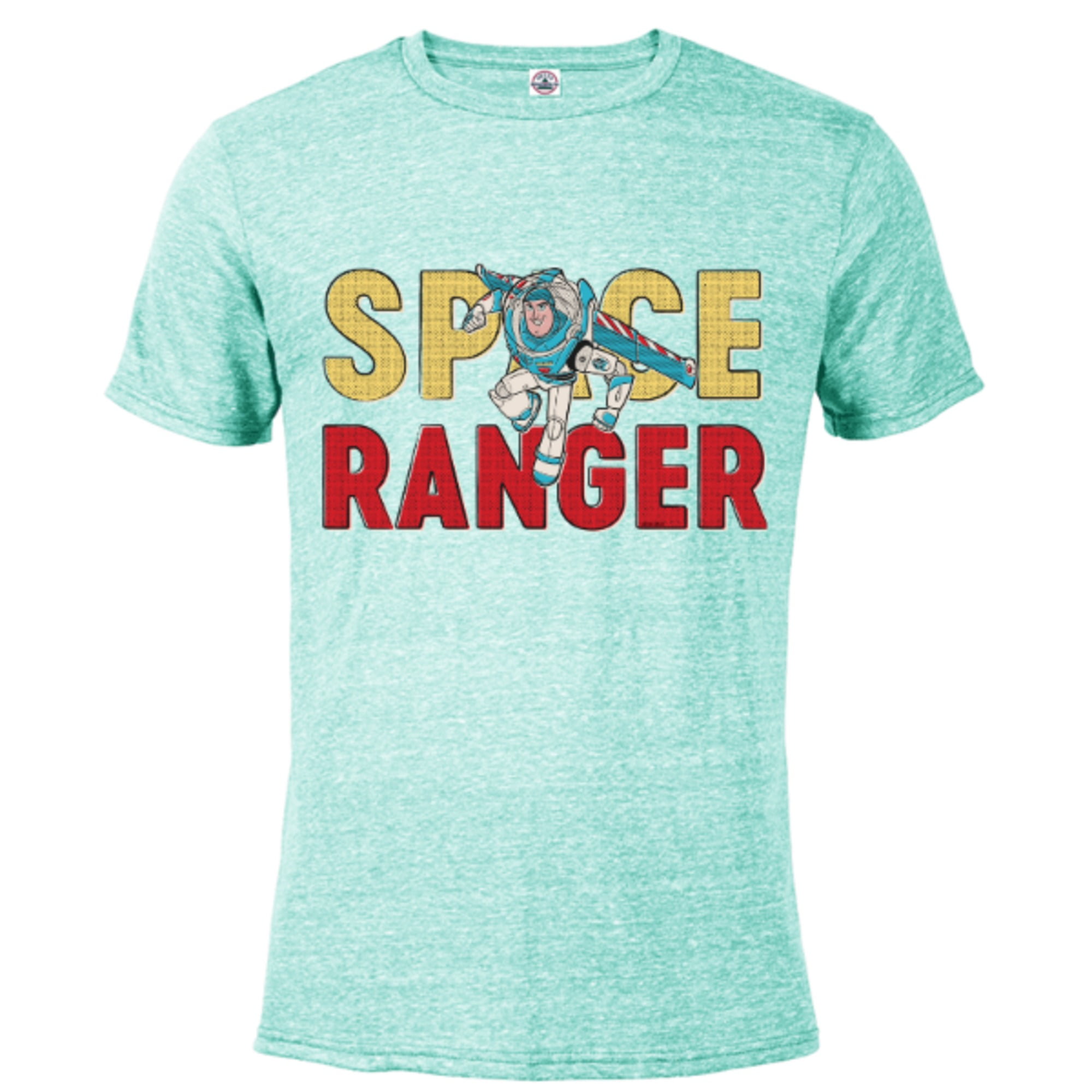Disney and Pixar s Toy Story Buzz Lightyear Space Ranger Short Sleeve Blended T Shirt for Adults Customized Celadon Snow Heather