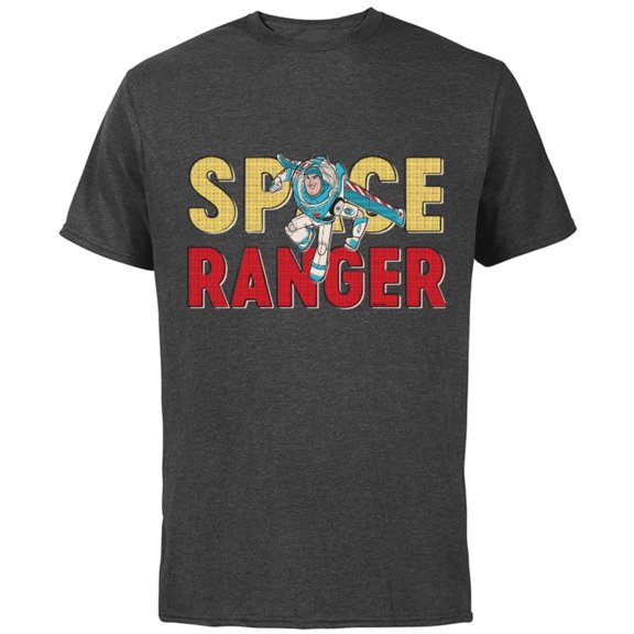 Disney and Pixar’s Toy Story Buzz Lightyear Space Ranger - Short Sleeve Cotton T-Shirt for Adults - Customized-Charcoal
