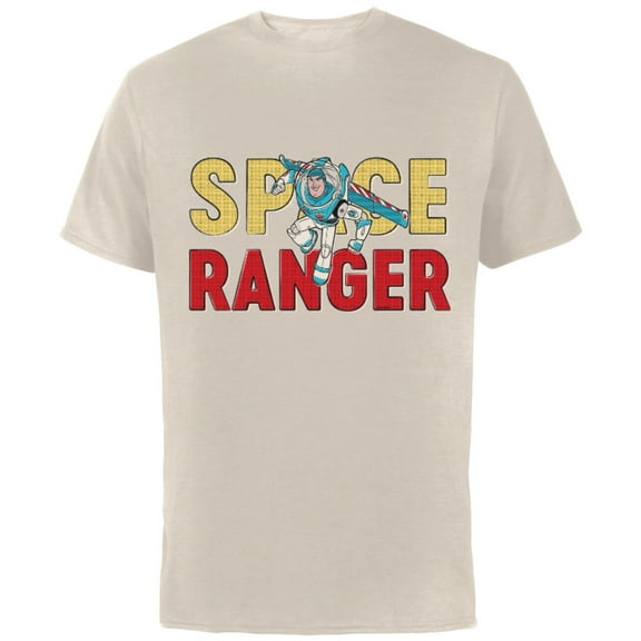 Disney and Pixar’s Toy Story Buzz Lightyear Space Ranger - Short Sleeve Cotton T-Shirt for Adults - Customized-Natural