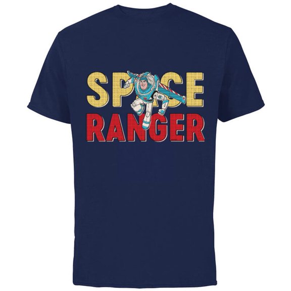 Disney and Pixar’s Toy Story Buzz Lightyear Space Ranger - Short Sleeve Cotton T-Shirt for Adults - Customized-Navy