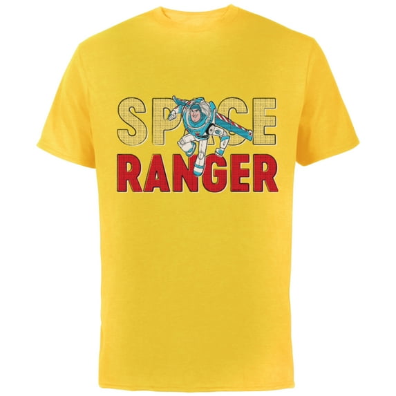 Disney and Pixar’s Toy Story Buzz Lightyear Space Ranger - Short Sleeve Cotton T-Shirt for Adults - Customized-Yellow
