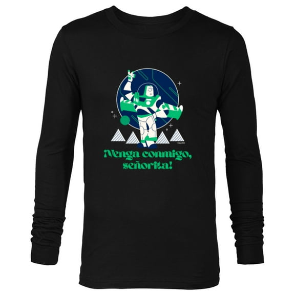 Disney and Pixar’s Toy Story Buzz Lightyear Spanish Mode - Long Sleeve T-Shirt for Men - Customized-Black