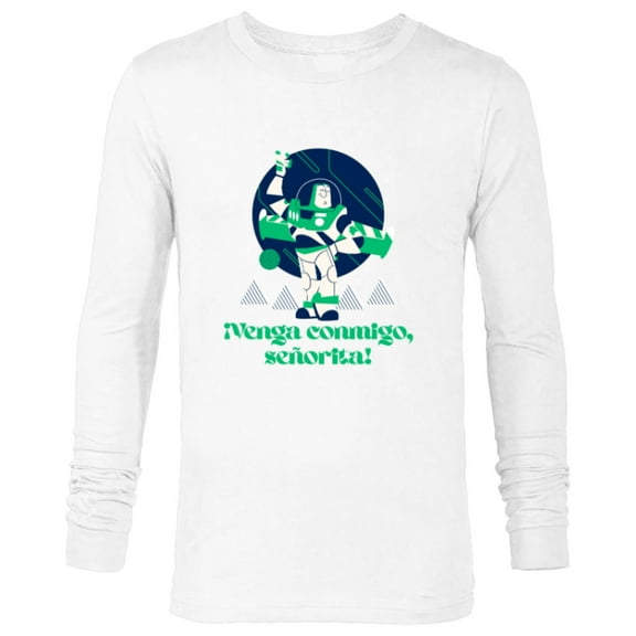 Disney and Pixar’s Toy Story Buzz Lightyear Spanish Mode - Long Sleeve T-Shirt for Men - Customized-White
