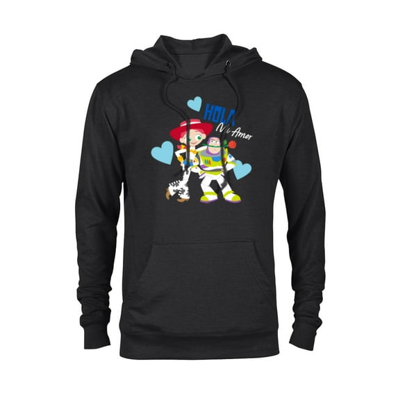Disney and Pixar’s Toy Story Buzz and Jessie Valentine’s Day - Pullover Hoodie for Adults – Customized-Black