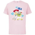 thumbnail image 1 of Disney and Pixar’s Toy Story Buzz and Jessie Valentine’s Day - Short Sleeve Cotton T-Shirt for Adults - Customized-Soft Pink, 1 of 5