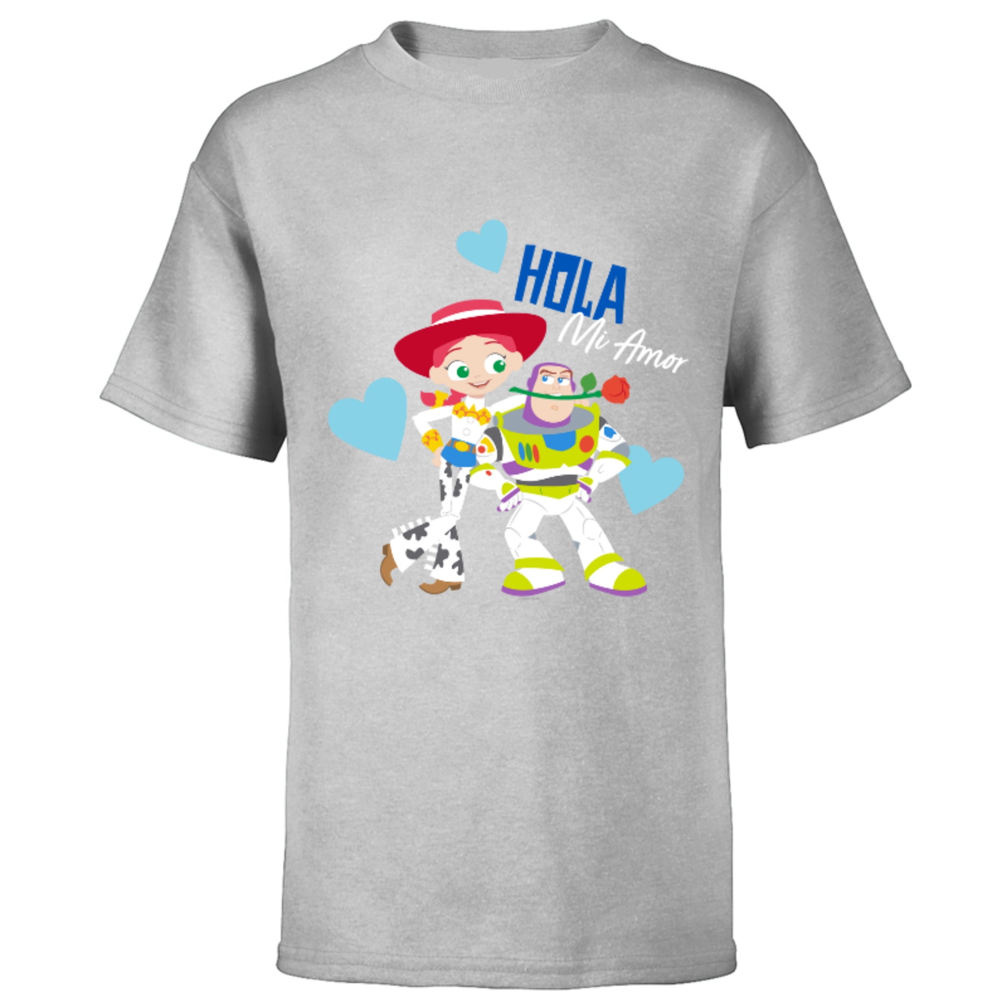 Disney and Pixar’s Toy Story Buzz and Jessie Valentine’s Day - Short Sleeve T-Shirt for Kids – Customized-Athletic Heather