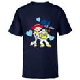 thumbnail image 1 of Disney and Pixar’s Toy Story Buzz and Jessie Valentine’s Day - Short Sleeve T-Shirt for Kids – Customized-Navy, 1 of 5