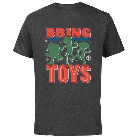 Disney and Pixar’s Toy Story Christmas Bring on the Toys - Short Sleeve Cotton T-Shirt for Adults - Customized-Charcoal