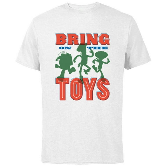 Disney and Pixar’s Toy Story Christmas Bring on the Toys - Short Sleeve Cotton T-Shirt for Adults - Customized-White
