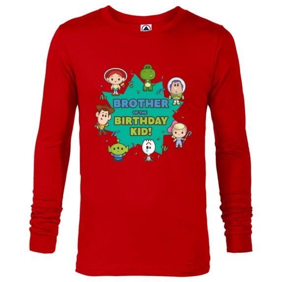 Disney and Pixar’s Toy Story Cute Brother of Birthday Kid - Long Sleeve T-Shirt for Men - Customized-New Red