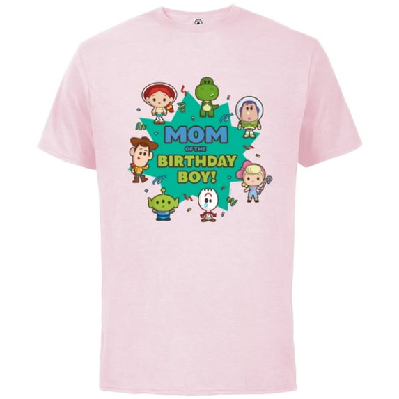 Disney and Pixar’s Toy Story Cute Mom of the Birthday Boy - Short Sleeve Cotton T-Shirt for Adults - Customized-Soft Pink