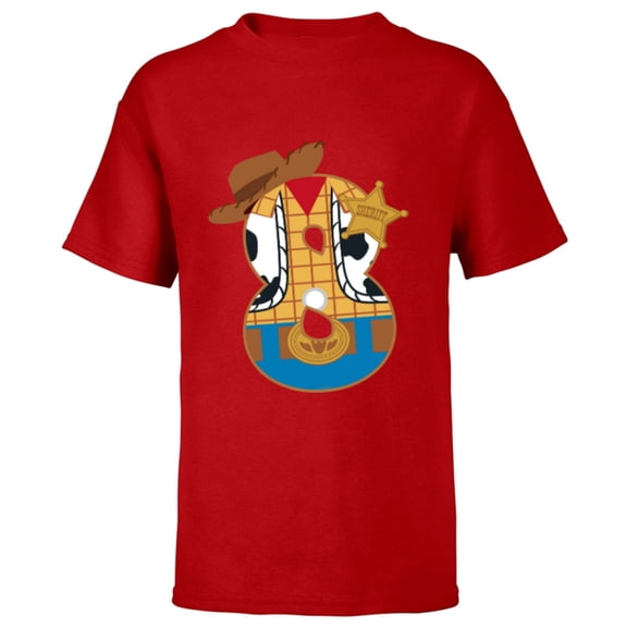 Disney and Pixar’s Toy Story Eighth Birthday 8 Years Old - Short Sleeve T-Shirt for Kids - Customized-Red