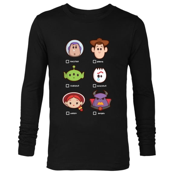 Disney and Pixar’s Toy Story Emoji Moods - Long Sleeve T-Shirt for Men - Customized-Black